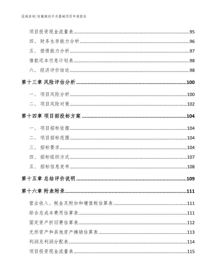 安徽微创手术器械项目申请报告（参考范文）_第5页