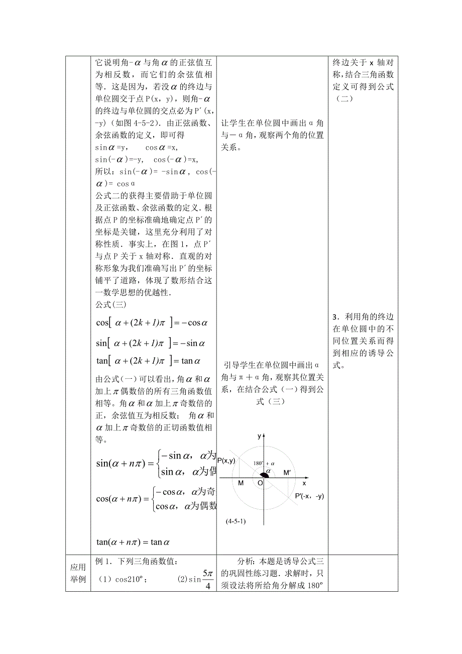 最新高中数学人教B版必修4教案：1.2.4 诱导公式一 Word版含答案_第2页