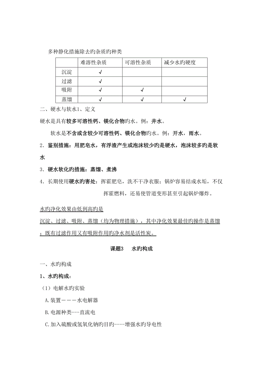 2022人教版初三化学水知识点总结_第3页