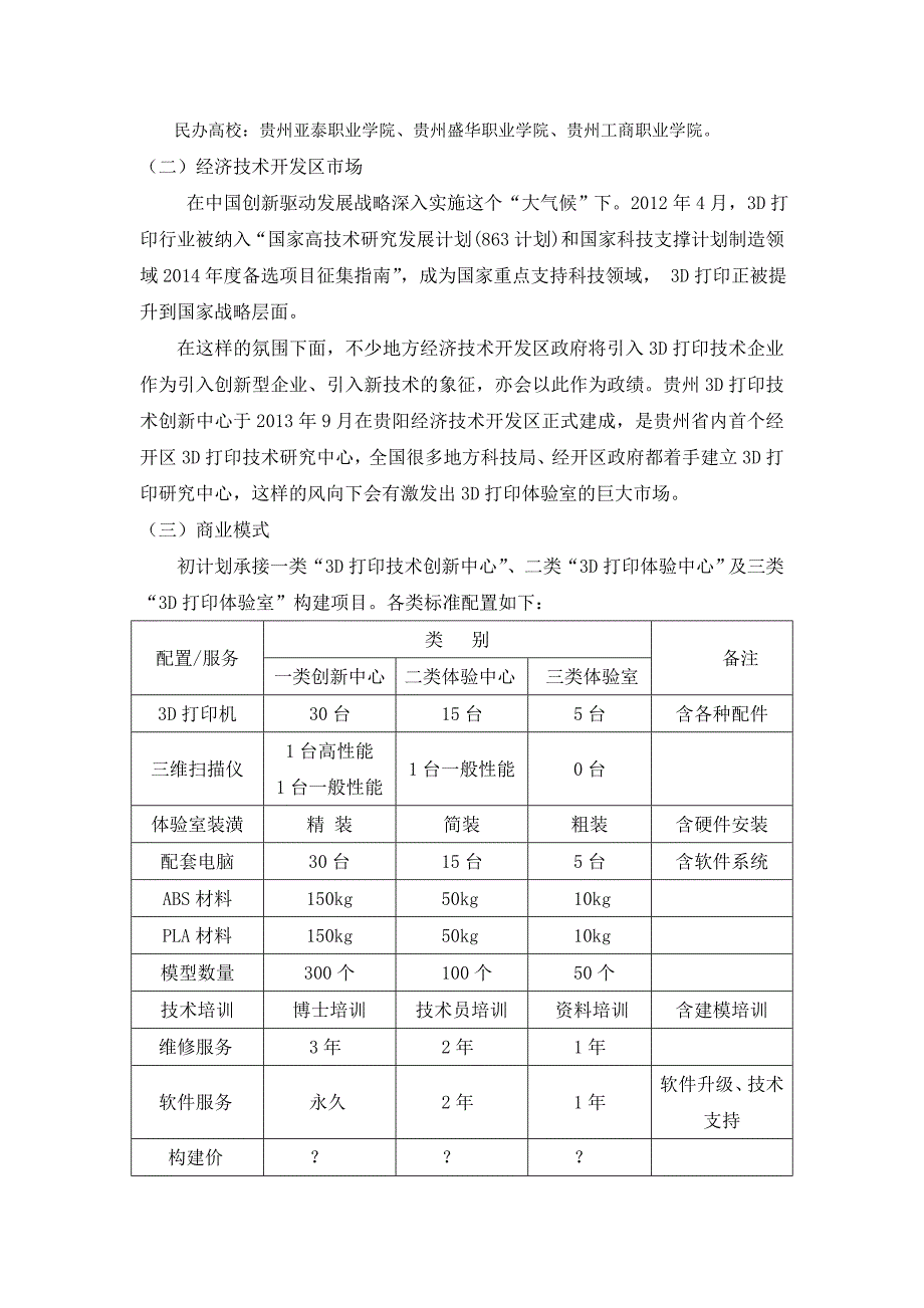 共同组建“3D打印科技服务公司”合作方案_第3页