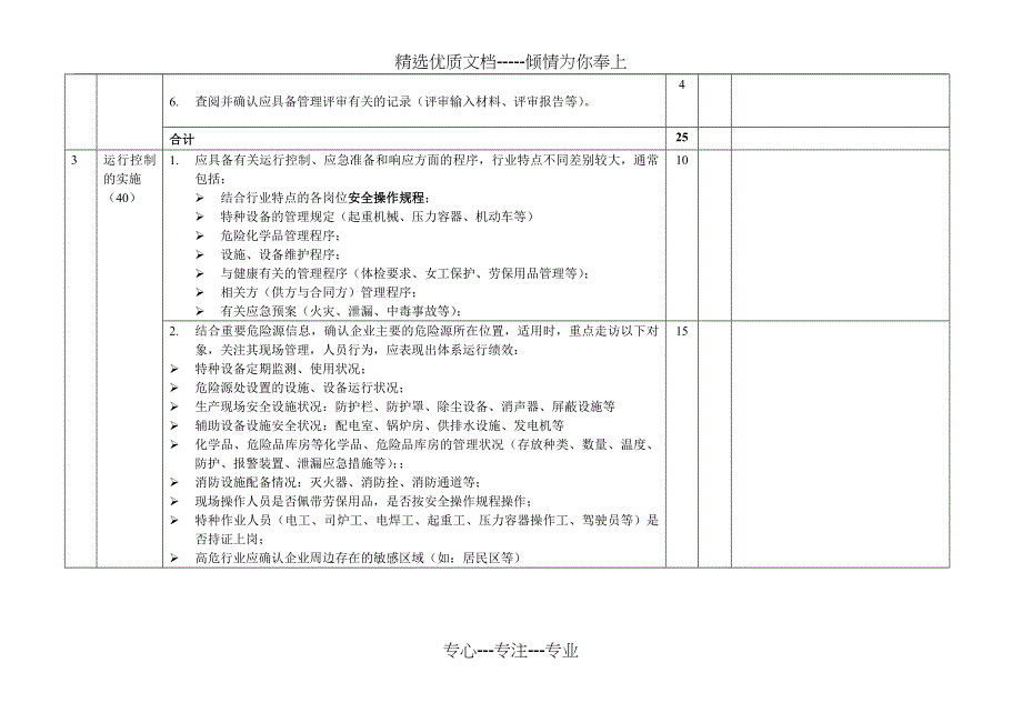 职业健康安全管理体系认证企业检查表_第3页