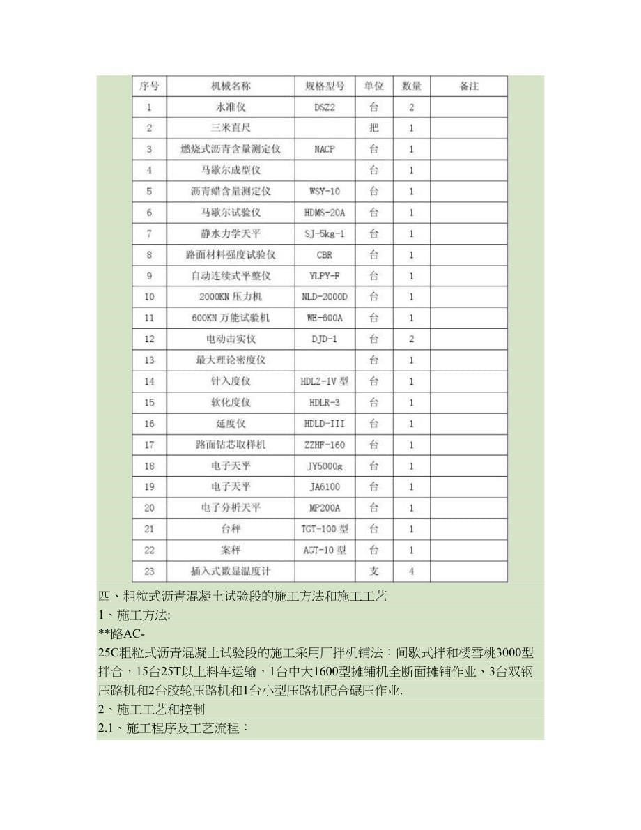 【施工资料】粗粒式沥青混凝土试验段施工方案精_第5页