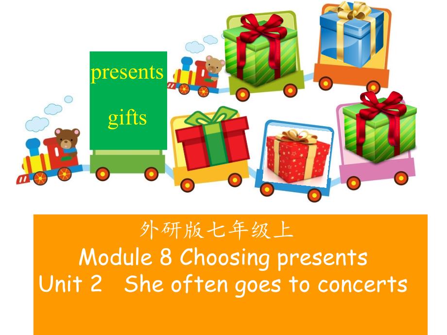 外研版七年级英语上册《ontents--Module-8-Unit-2-She-often-goes-to-concerts.》优质课-ppt课件_第1页