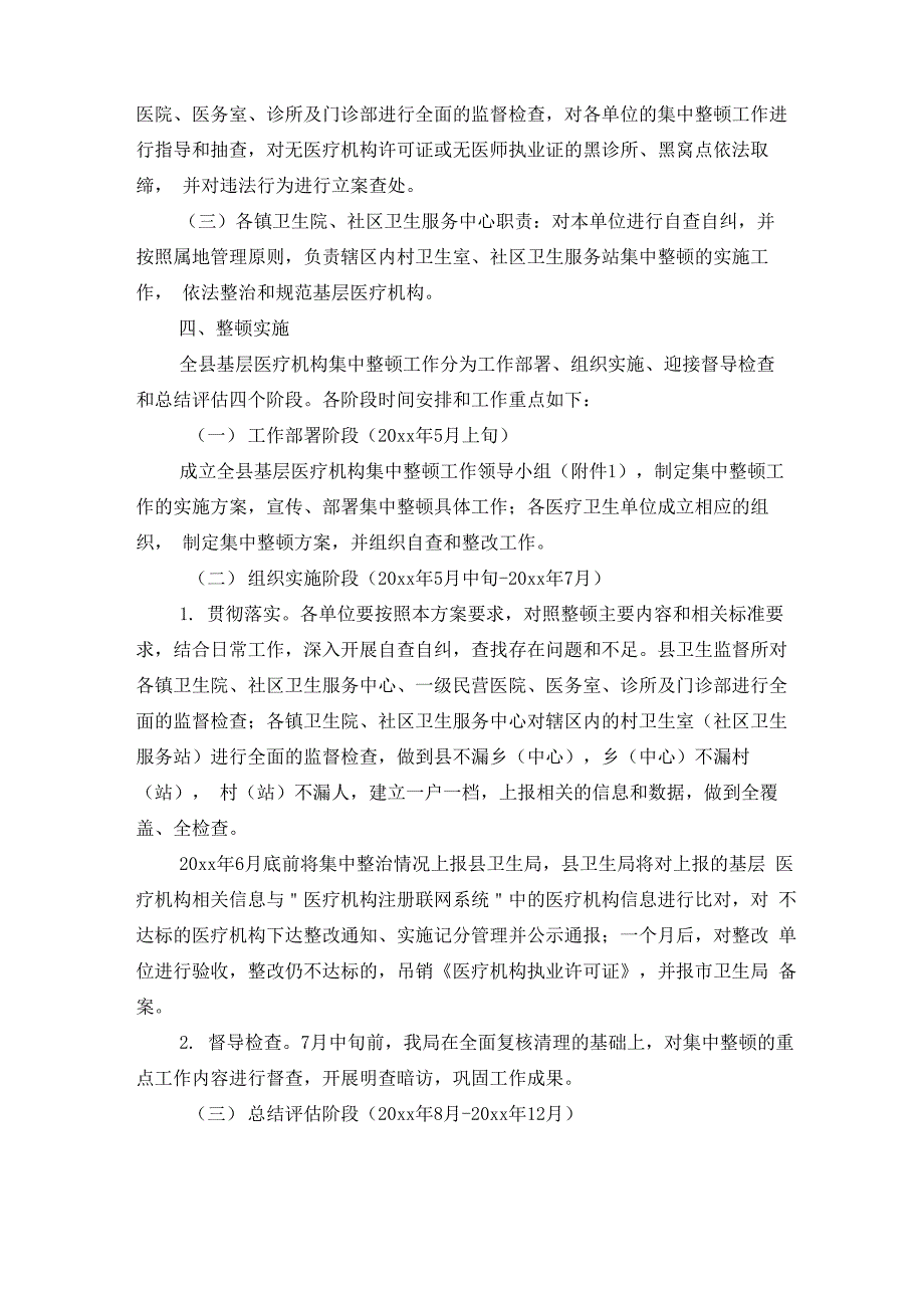 2021年基层医疗机构整顿方案3篇_第3页