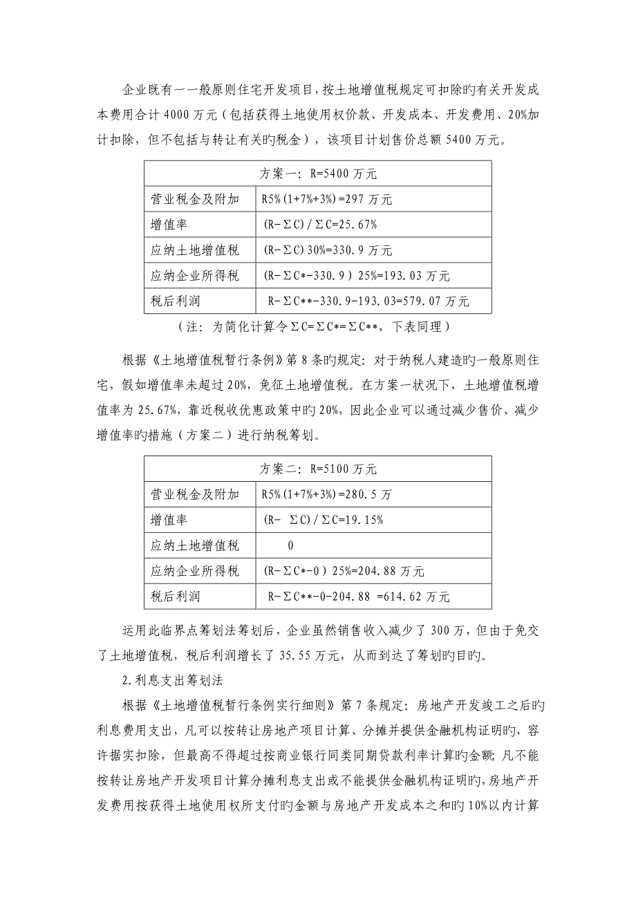 房地产公司税收筹划报告_第3页