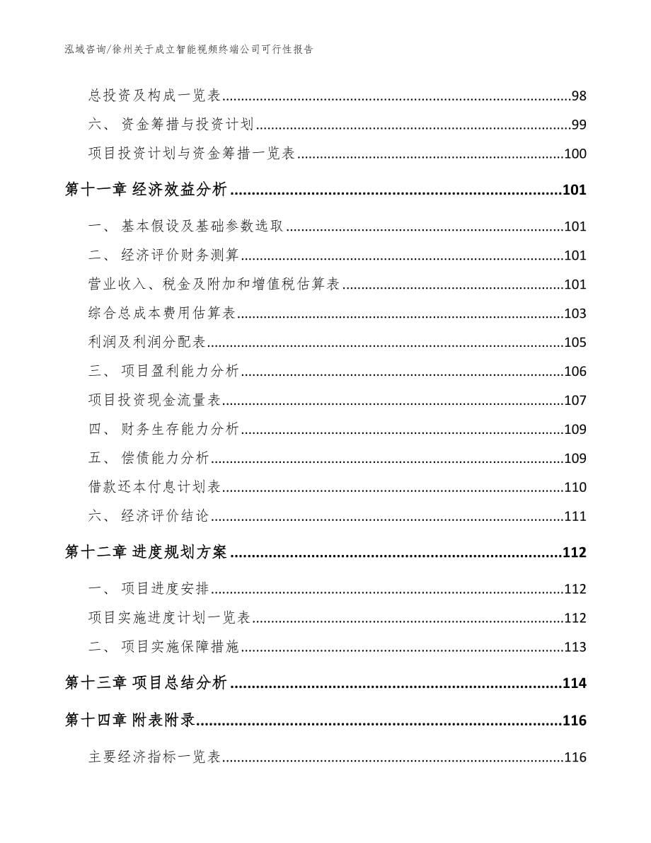 徐州关于成立智能视频终端公司可行性报告【模板范本】_第5页