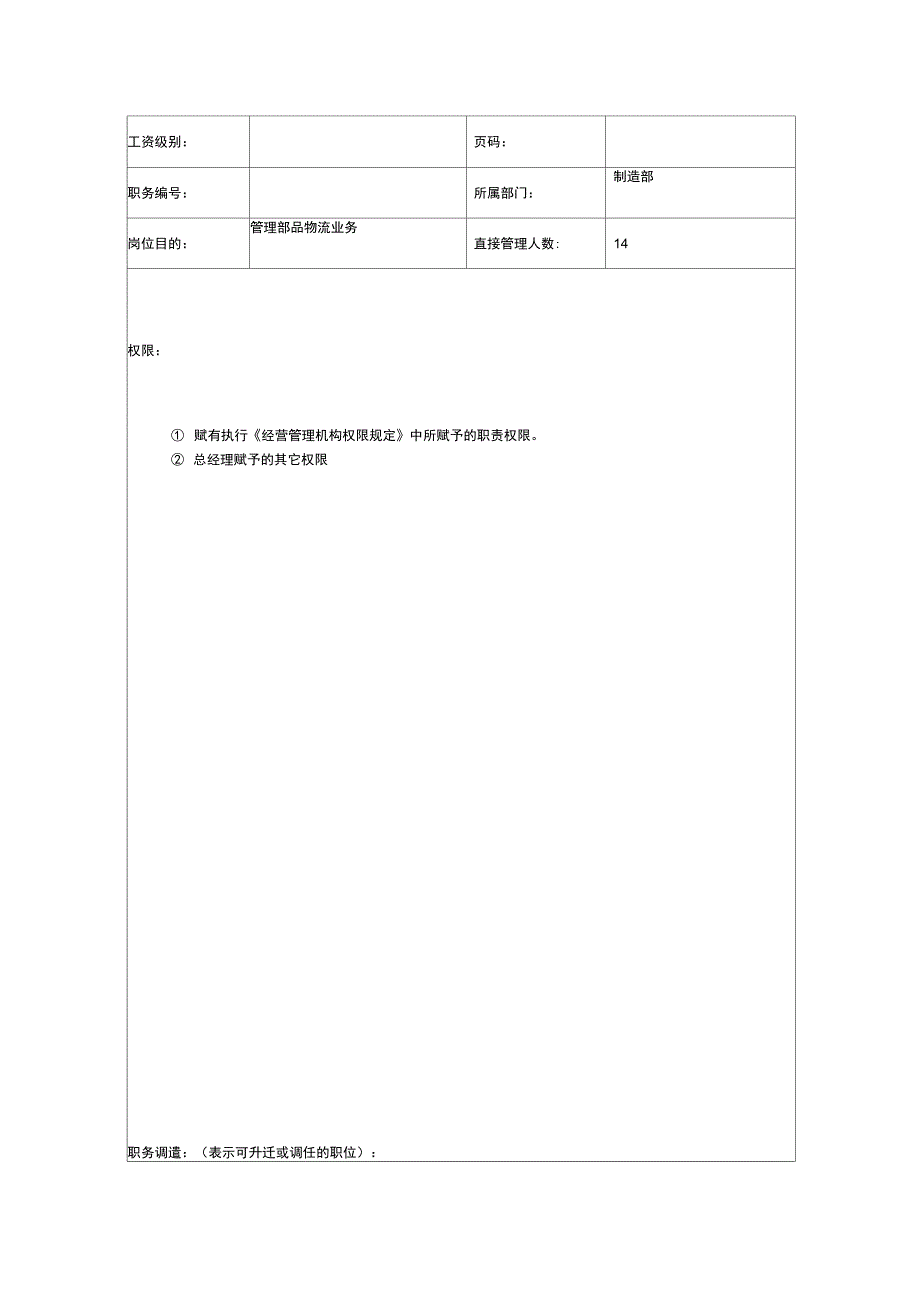 理想科学公司部品管理组主任岗位说明书_第4页