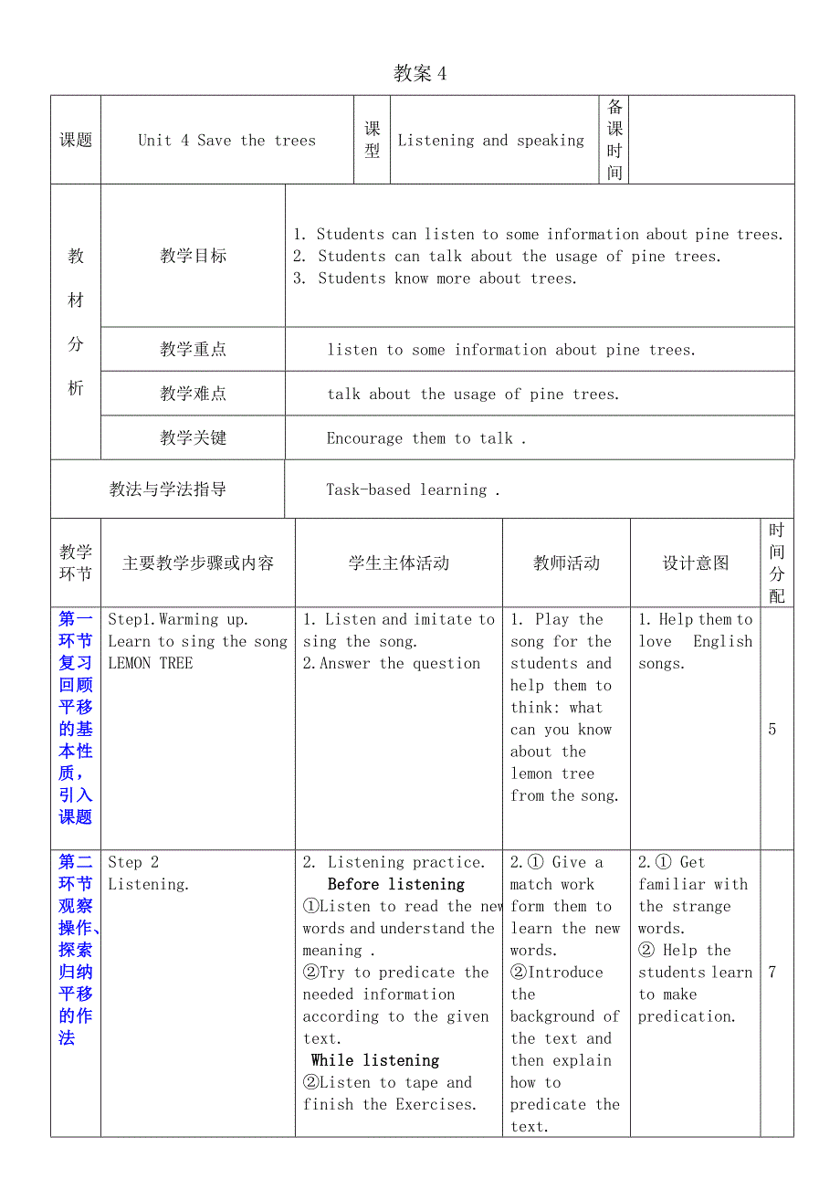 7Bunit4教案4.doc_第1页