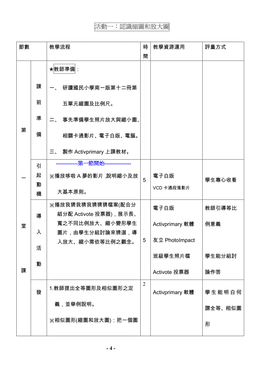 缩图和放大图,比例尺教学活动设计.doc_第4页