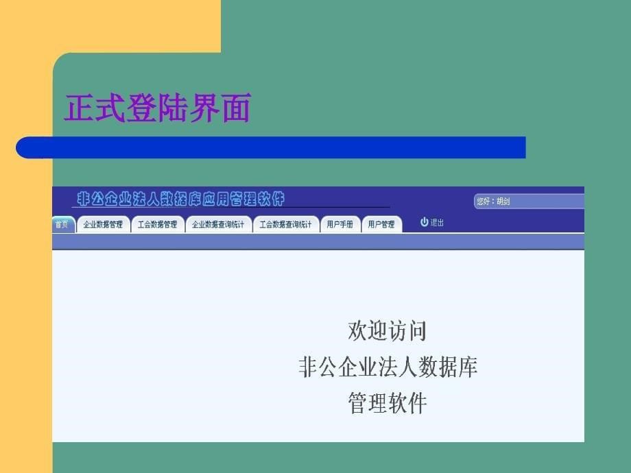 全总非公企业法人数据库管理软件使用说明.ppt课件_第5页