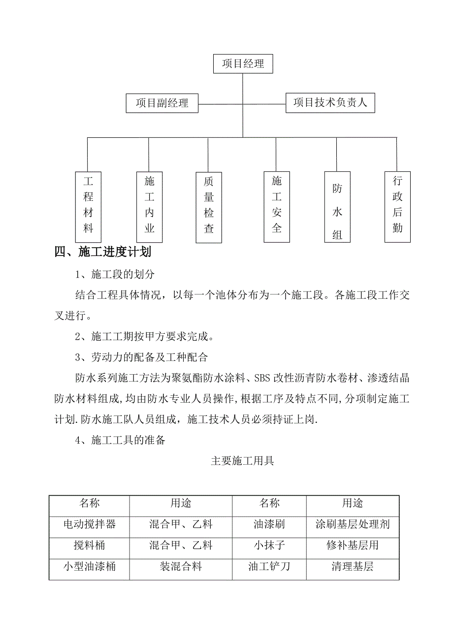 团岛污水处理厂防水施工方案【整理范本】_第4页