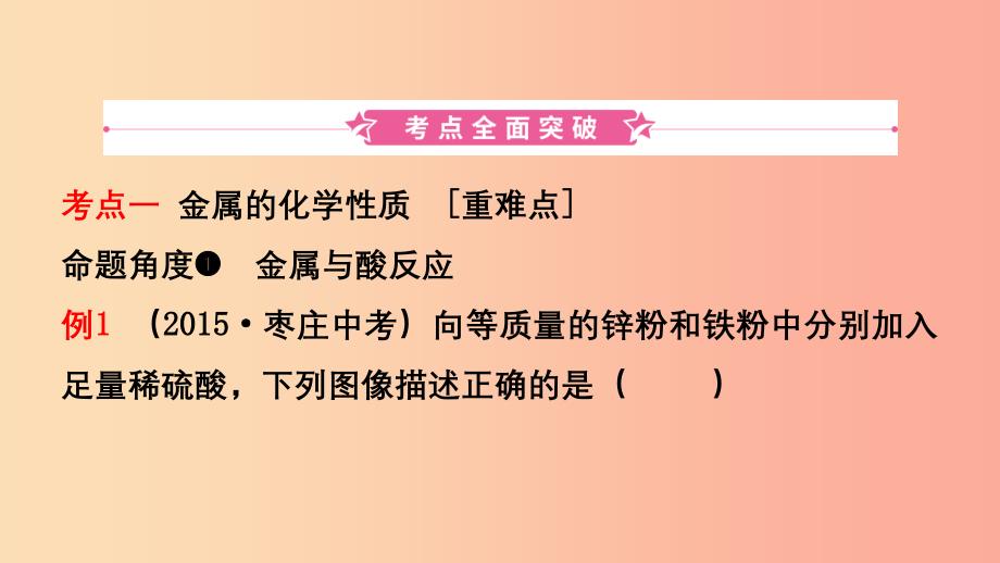 山东省2019年中考化学一轮复习 第九单元 金属 第2课时 金属的化学性质课件.ppt_第2页