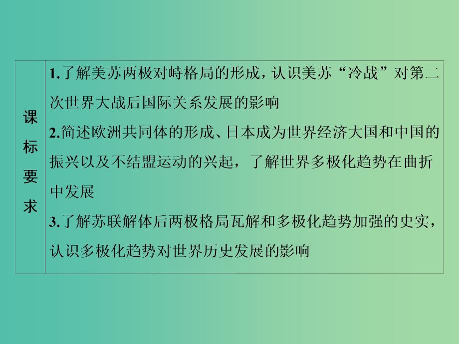 高考历史一轮复习讲义 第1部分 专题6 第12讲 当今世界政治格局的多极化趋势课件 人民版必修1.ppt_第4页