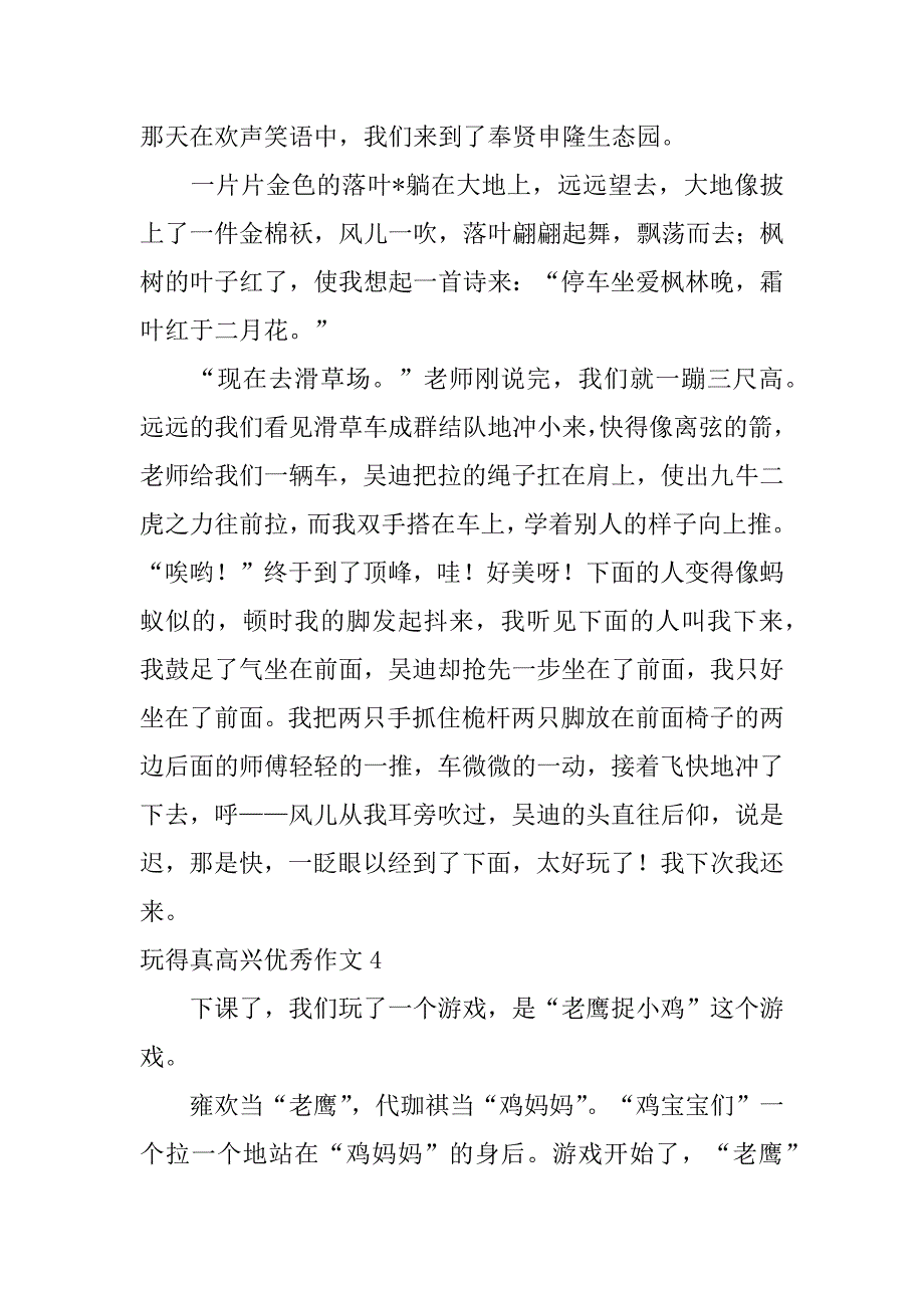 2023年玩得真高兴作文（全文完整）_第3页