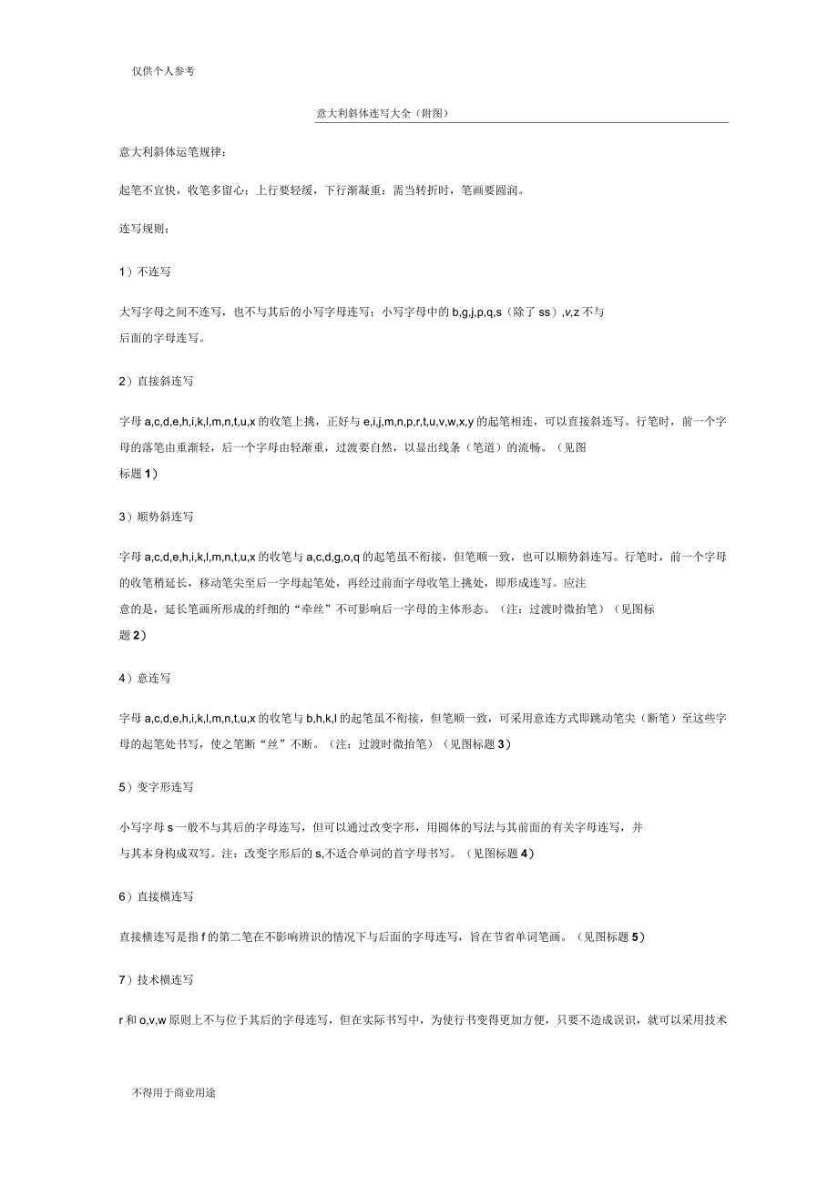 意大利斜体连写大全(附图)_第1页
