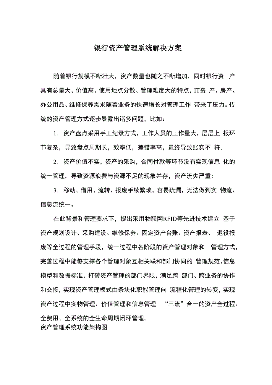 银行资产管理系统解决方案_第1页