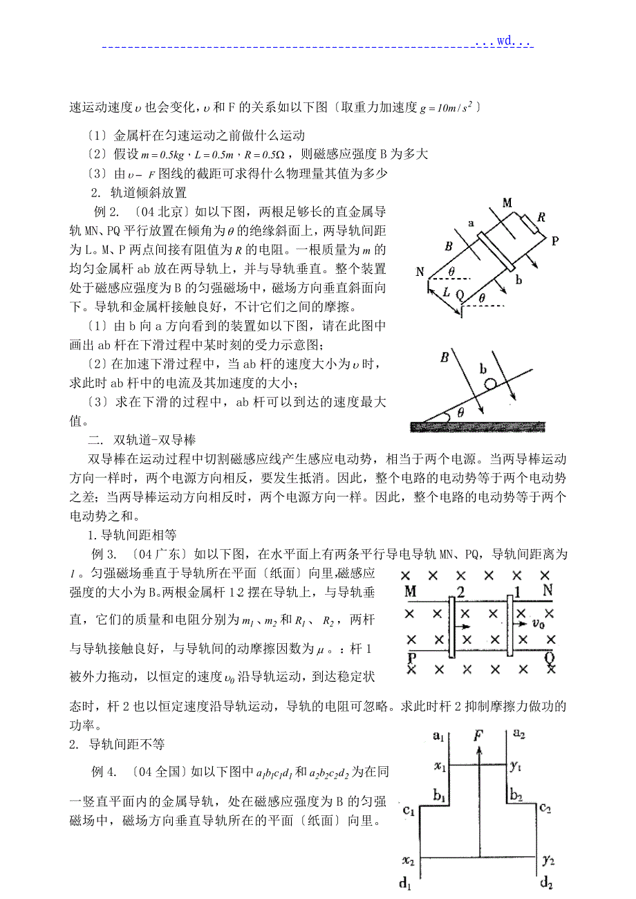 电磁感应现象中的常见题型汇总(很全很细)------精华版_第4页