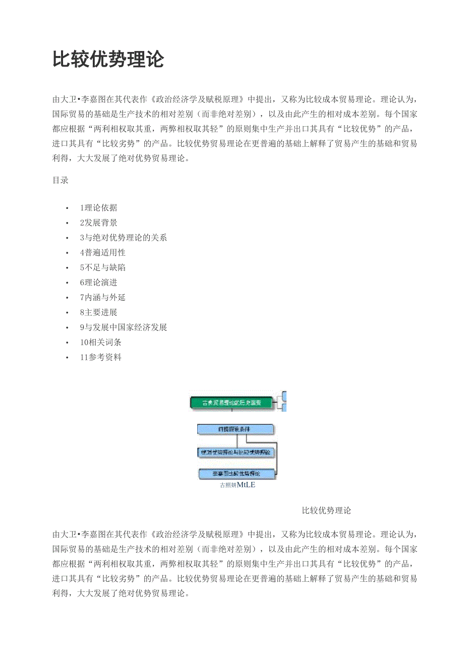 比较优势理论资料_第1页