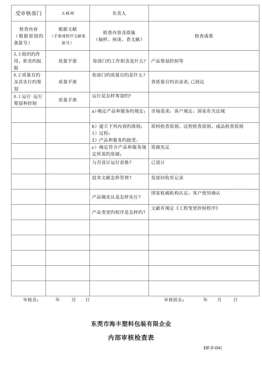 体系内审记录_第5页