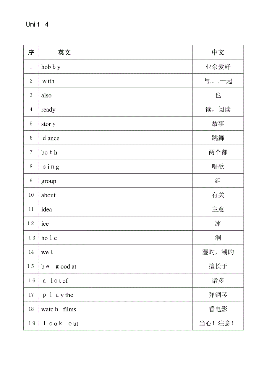苏教版五年级上册英语单词表_第4页