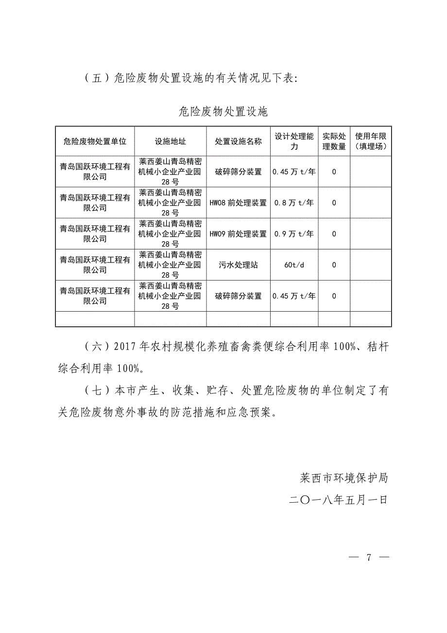 2017年莱西固体废物污染环境防治_第5页