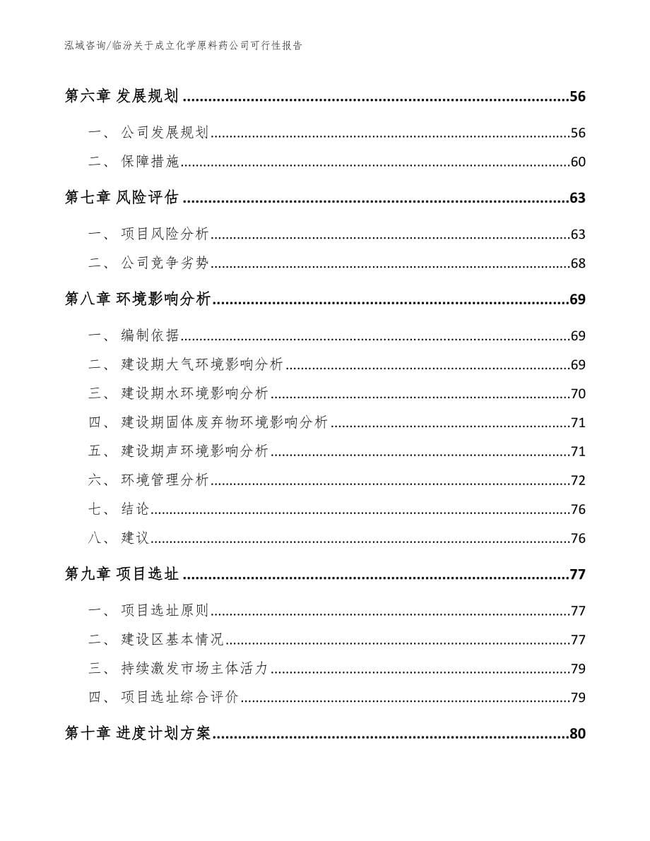 临汾关于成立化学原料药公司可行性报告_第5页