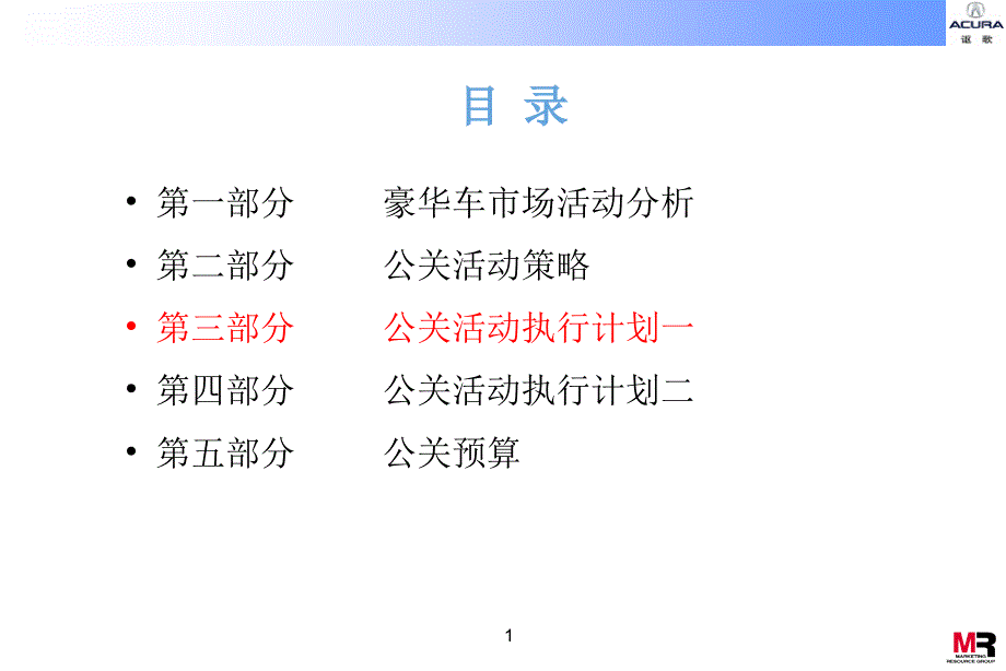 Acura讴歌汽车公关活动方案3_第1页