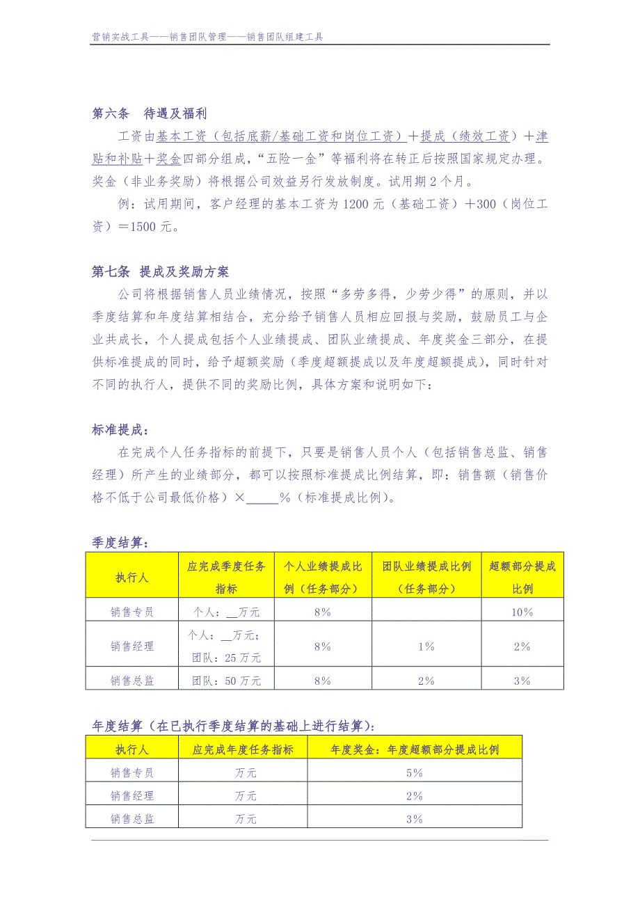 销售团队管理制度（含绩效考核管理）（天选打工人）.docx_第4页