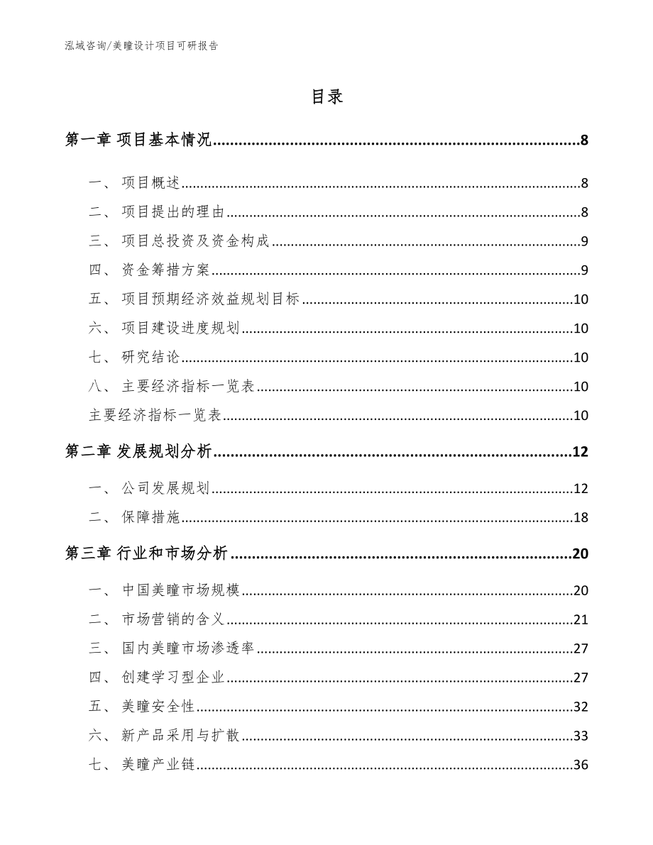 美瞳设计项目可研报告_第2页