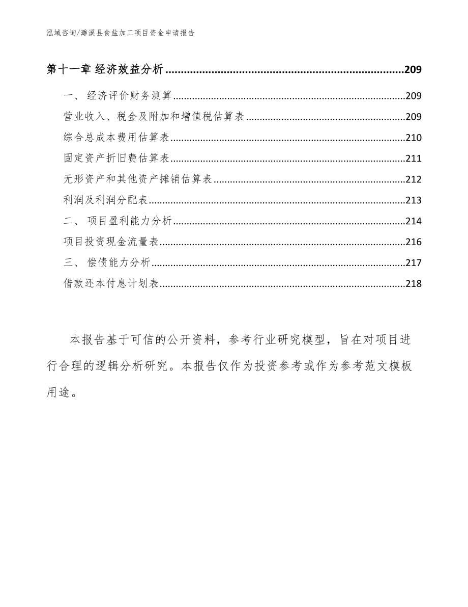 濉溪县食盐加工项目资金申请报告_第5页