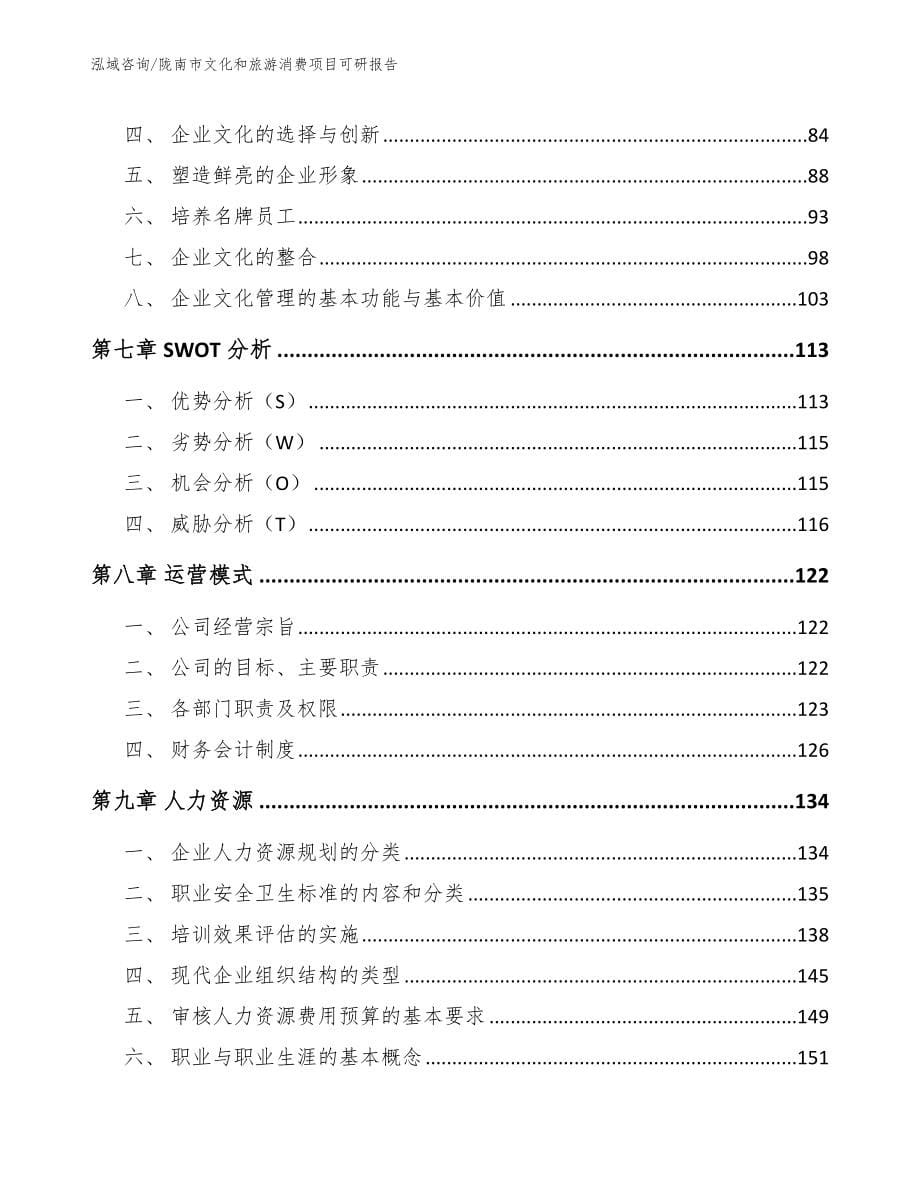 陇南市文化和旅游消费项目可研报告【模板参考】_第5页