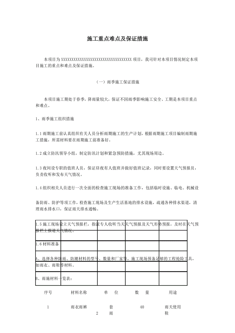 项目工程重点难点分析及解决方案_第1页