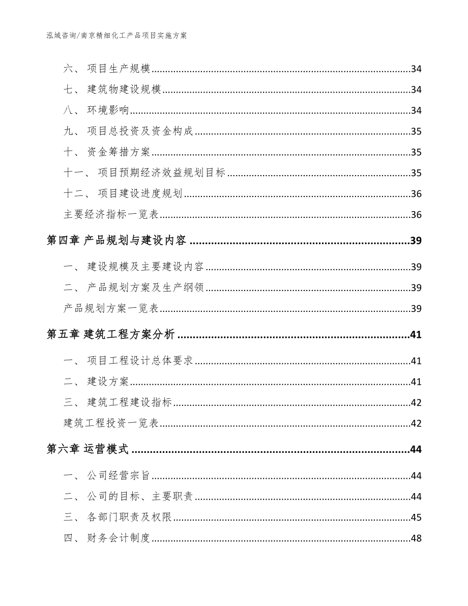 南京精细化工产品项目实施方案（模板范文）_第2页