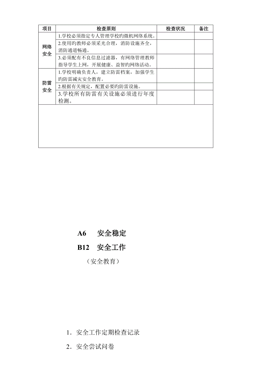 学校安全工作定期检查记录_第4页