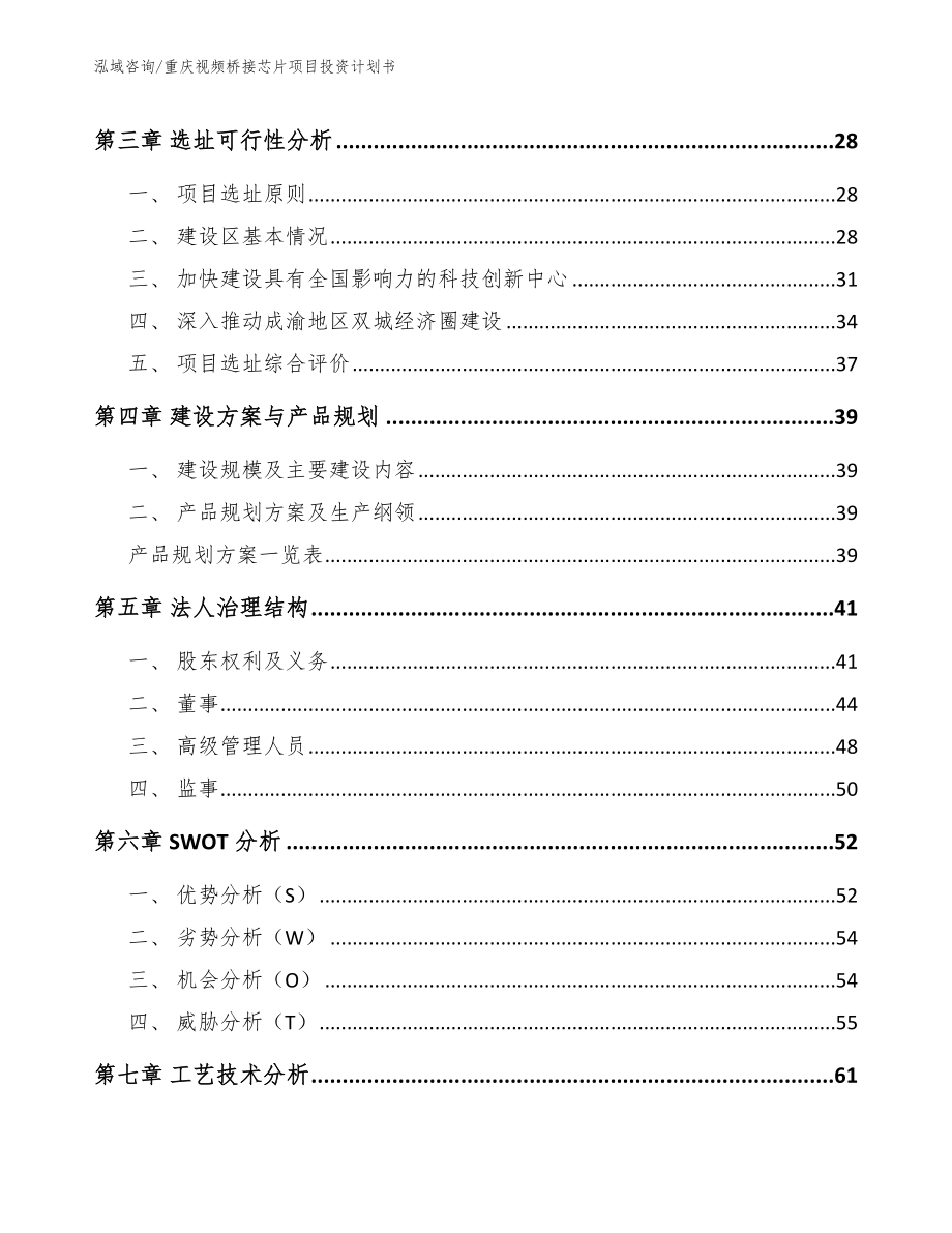 重庆视频桥接芯片项目投资计划书（模板）_第4页