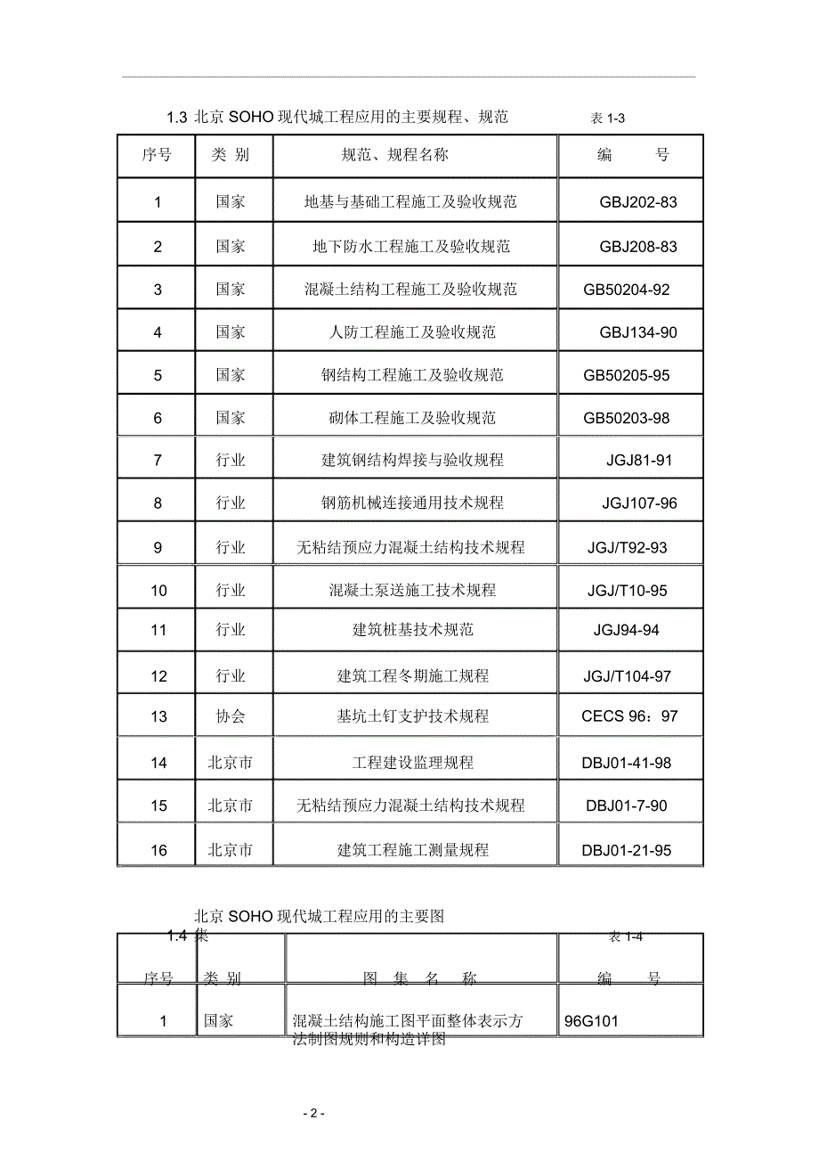 北京SOHO现代城工程施工组织设计方案_第2页