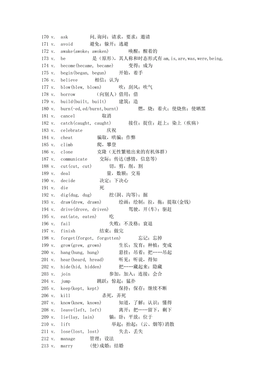 中考英语 单词表中考单词表1608个单词与中文 北师大版_第5页