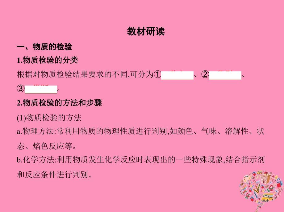 （北京专用）2019版高考化学一轮复习 第38讲 物质的检验、分离和提纯课件_第2页