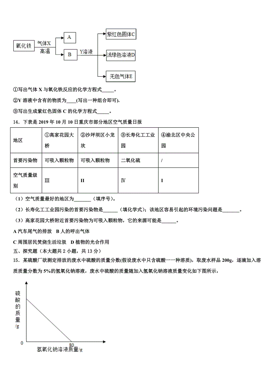 2022年浙江省宁波市李兴贵中学九年级化学第一学期期末达标测试试题含解析.doc_第4页