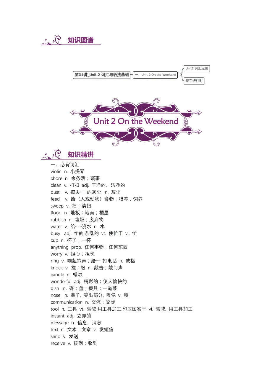 北师大版七年级下册英语unit2知识点-语法点(含答案)_第1页