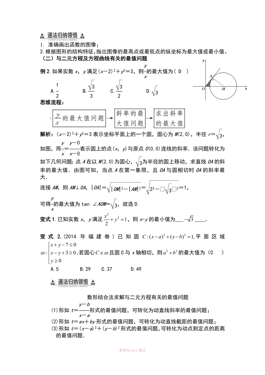 利用数形结合求最值_第2页