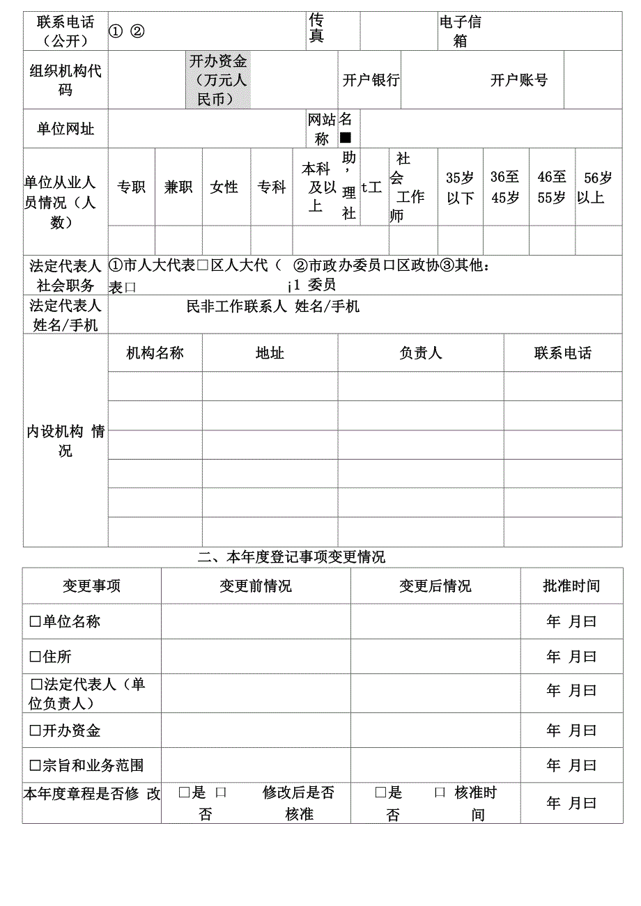 2019民办非企业单位年度检查报告书共13页文档_第2页