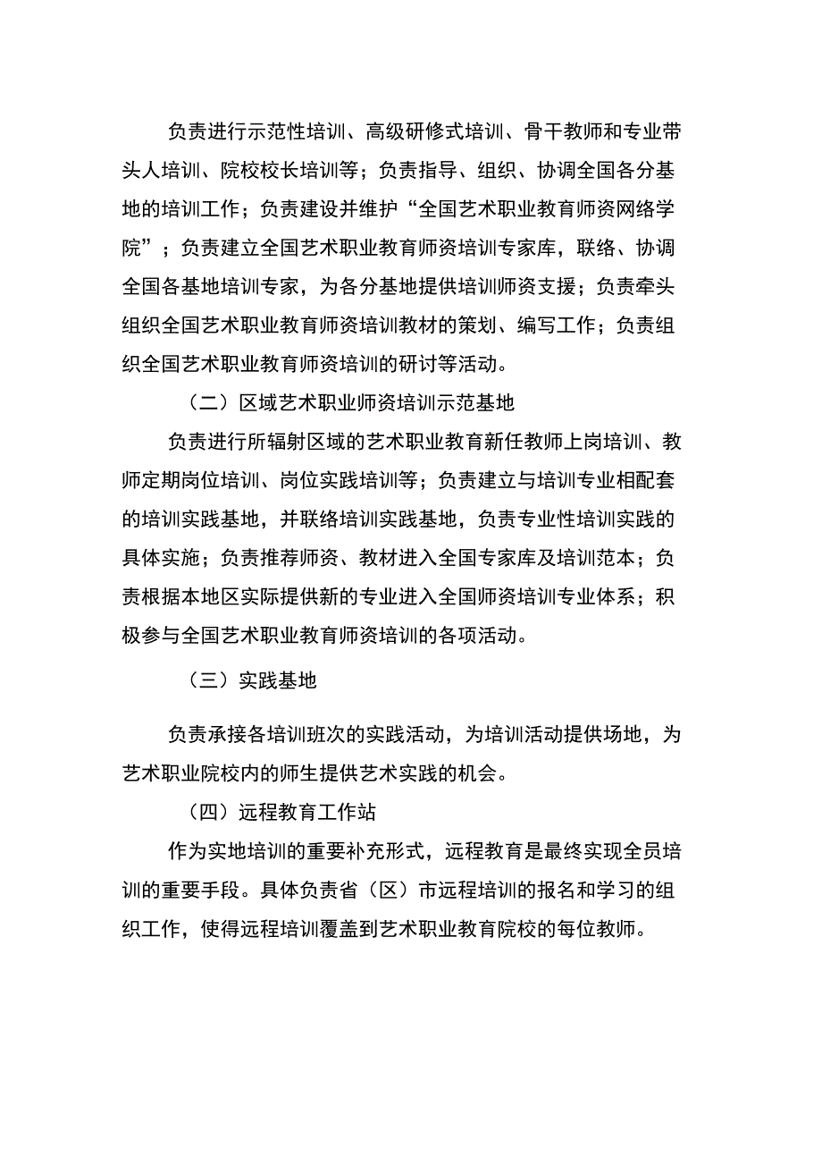 全国艺术职业教育师资培训基地建设方案_第3页