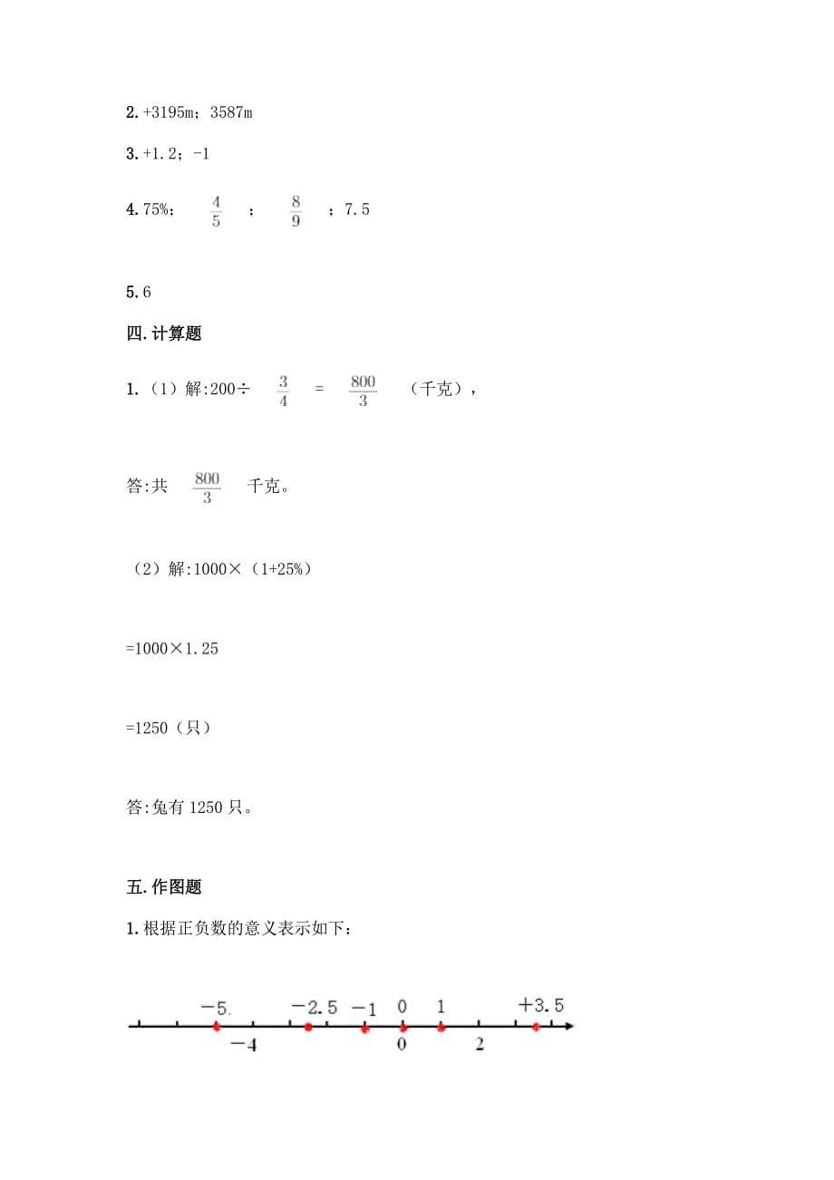 新人教版六年级下册数学期中测试卷(考试直接用).docx_第5页