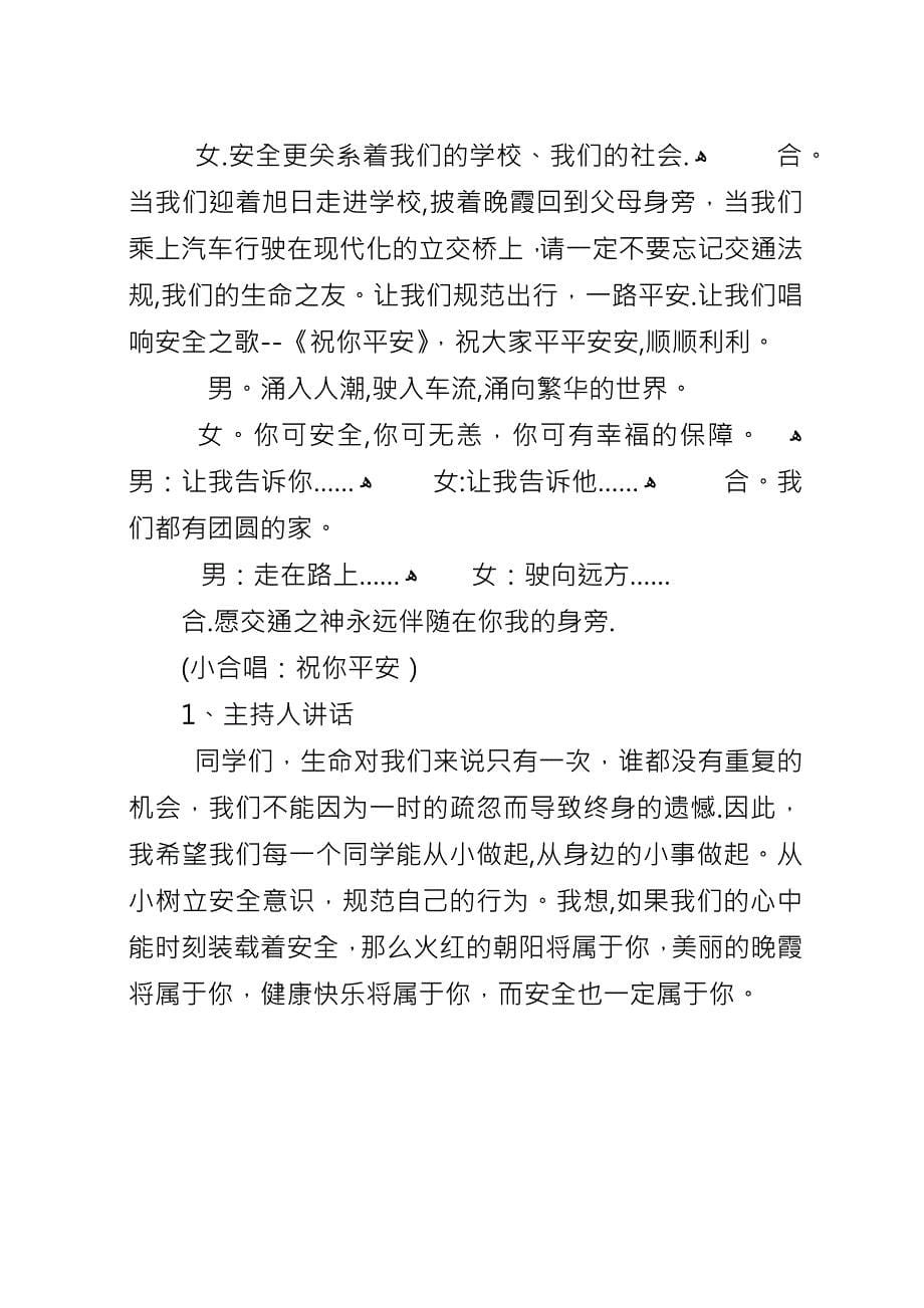 交通安全主题广播方案.docx_第5页