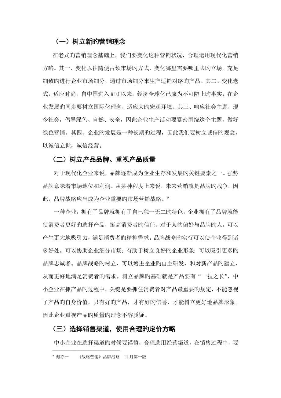 我国的中小企业如何建立市场营销战略_第5页