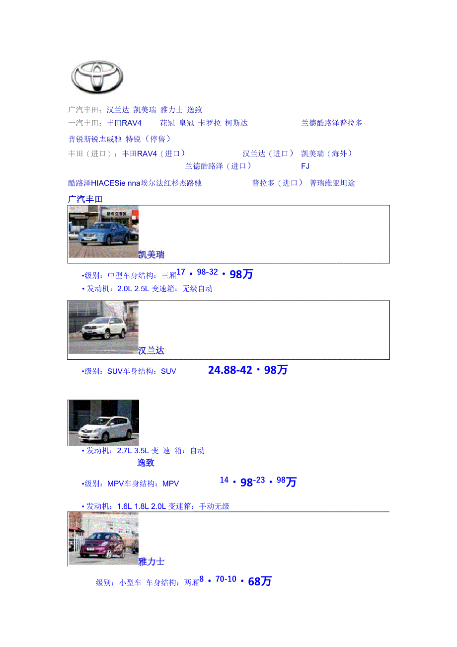 本田所有车型_第1页