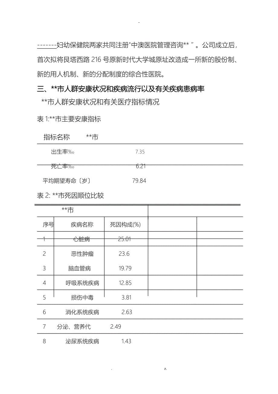 医院设置可行性研究报告_第5页