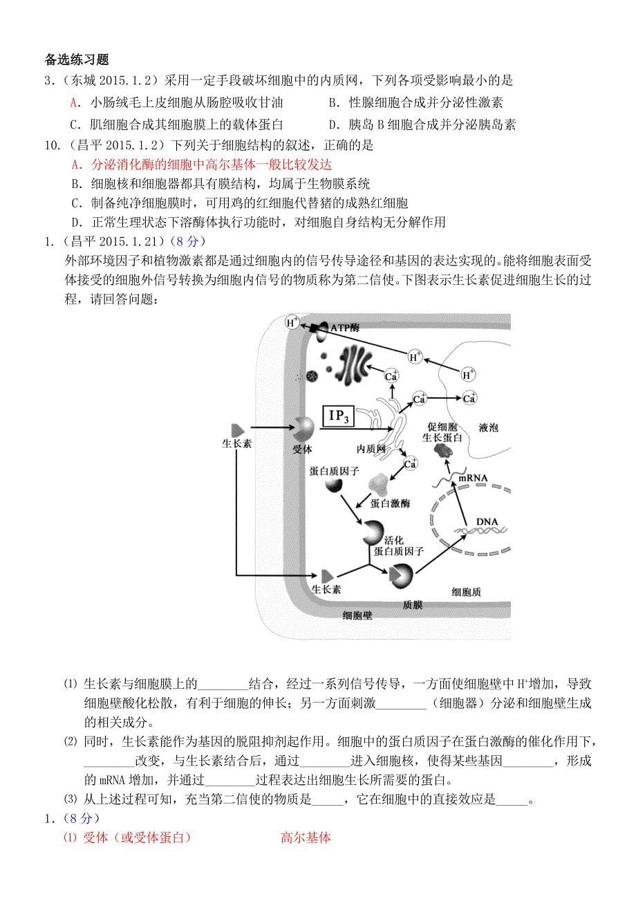 细胞器的分工合作-一轮复习学案-张玉贞.doc_第5页