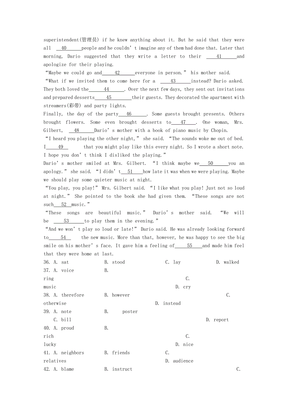 高考英语完形填空汇编范本_第3页